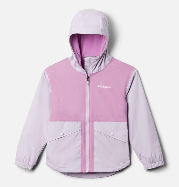 Columbia Rainy Trails Fleece Jacket Pink For Girls NZ9125 New Zealand